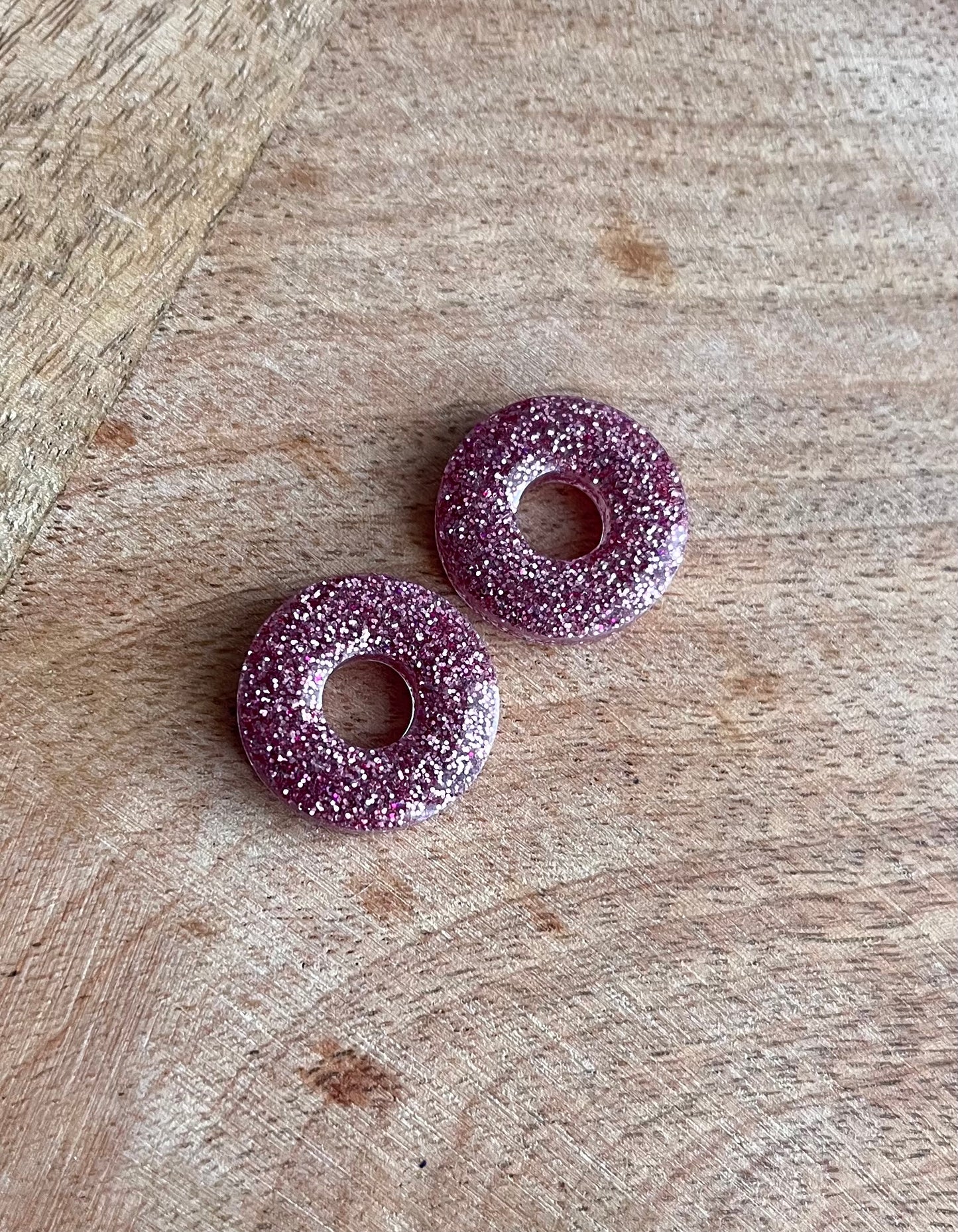 Pampilles " DONUTS " rose paillettes