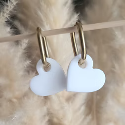 Pampilles " COEUR " blanc