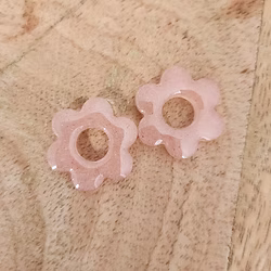 Pampilles " LOTUS " rose nacré