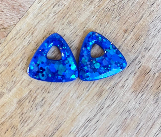 Pampilles " ILONA " bleu paillettes