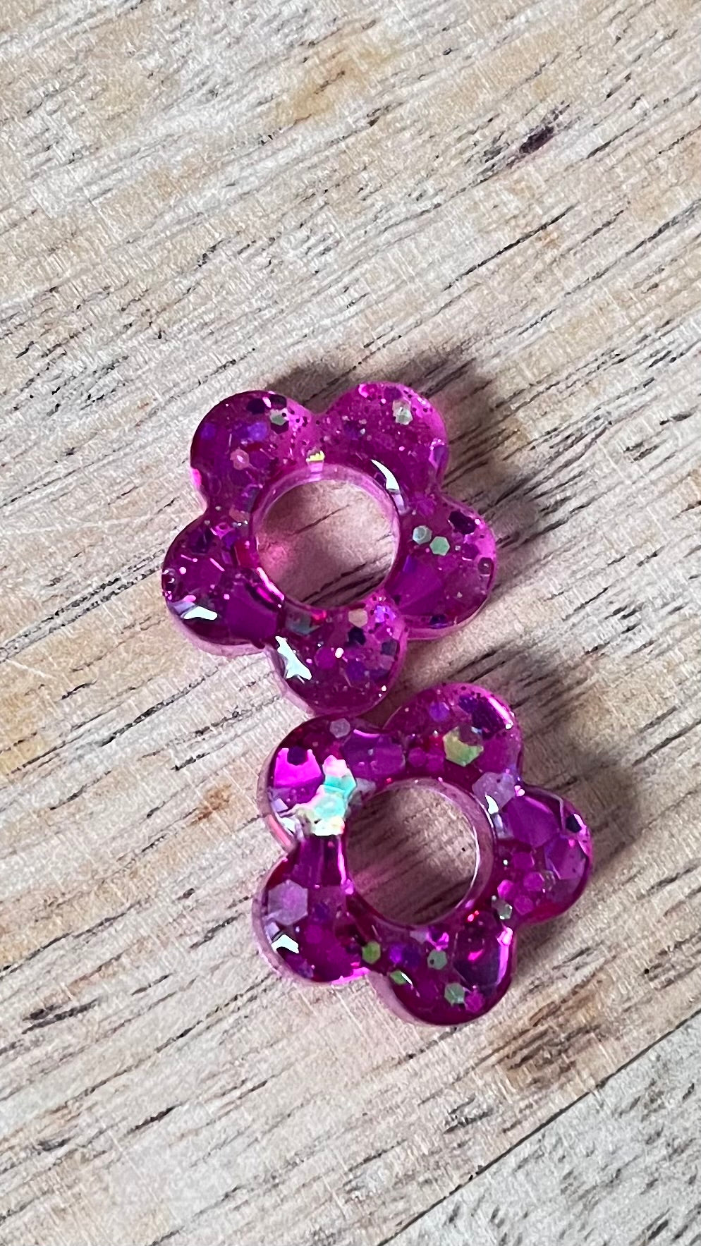 Pampilles " BALI " rose paillettes