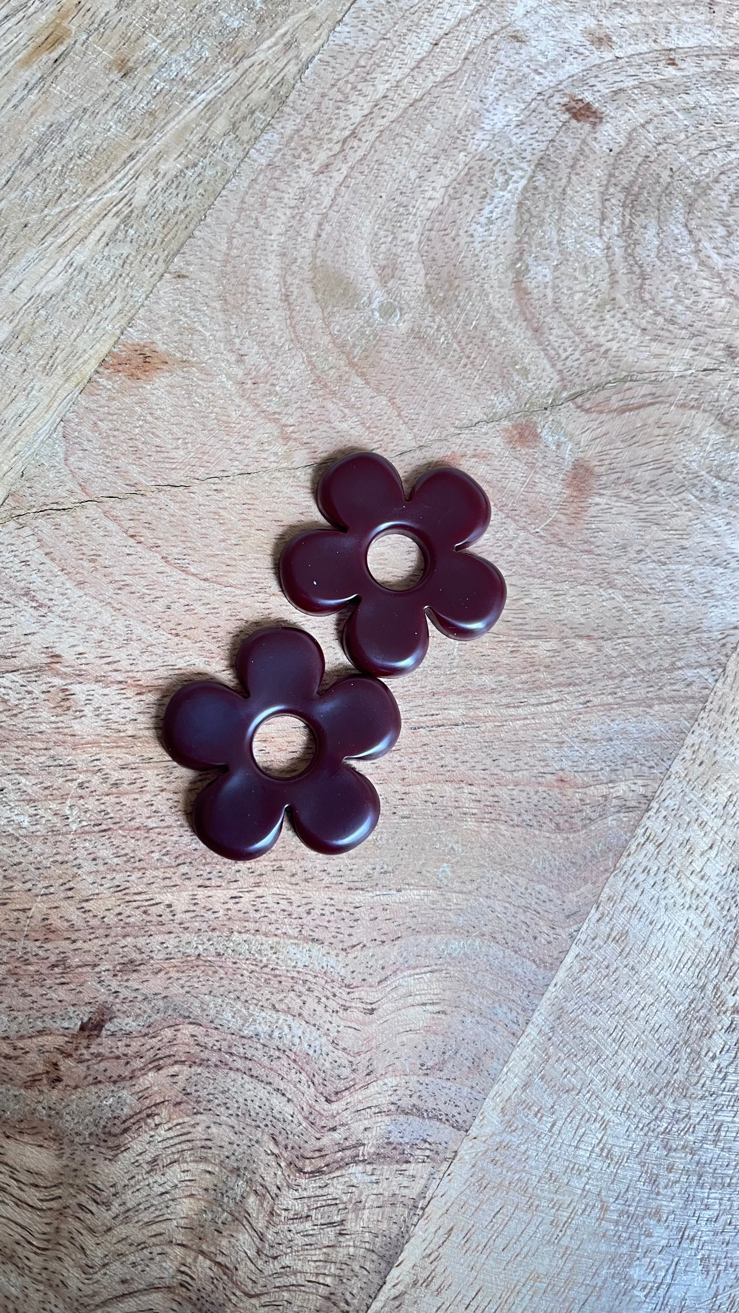 Pampilles " ROSA " bordeaux mat