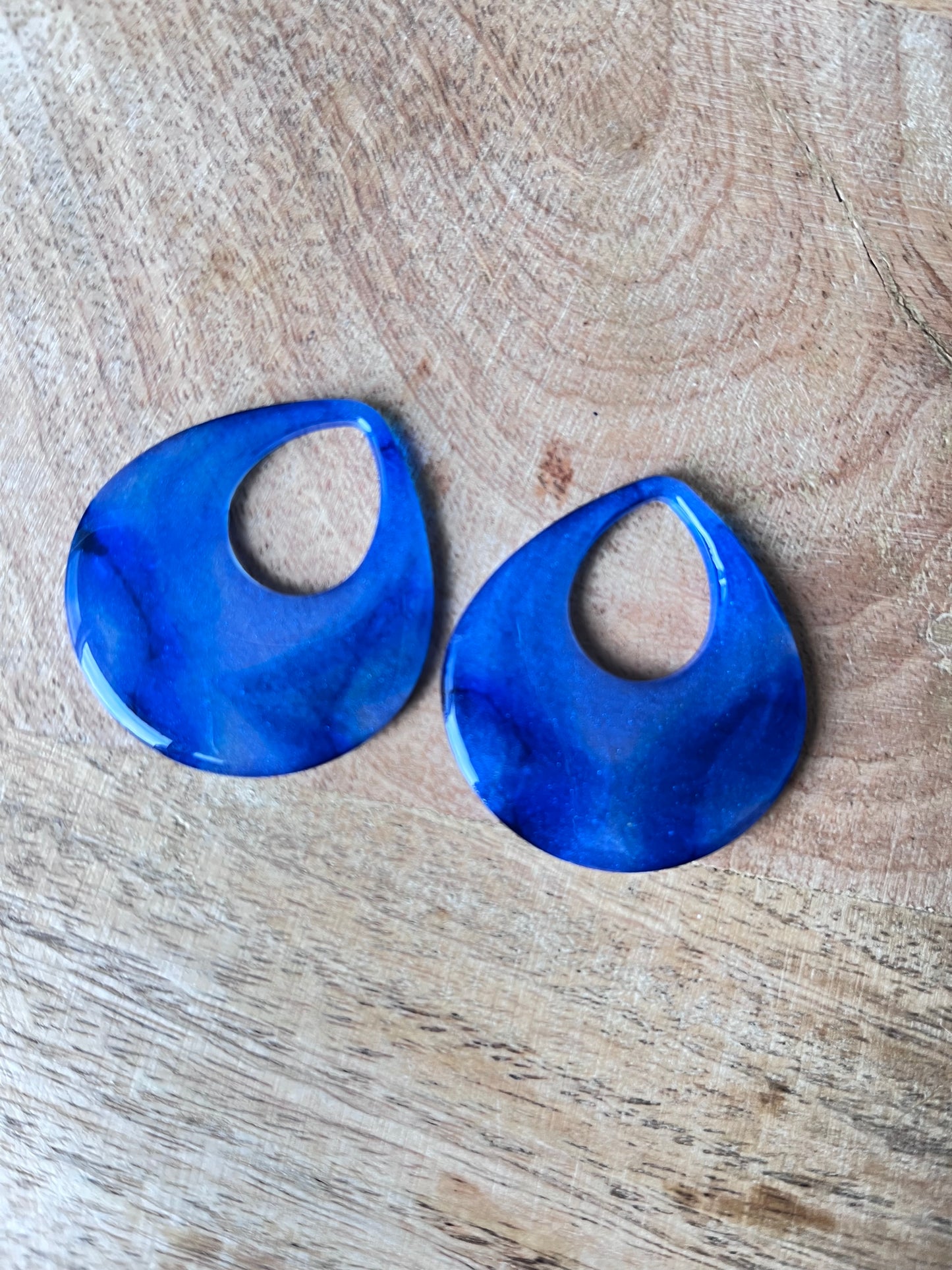 Pampilles " ETHNA " bleu voile leger