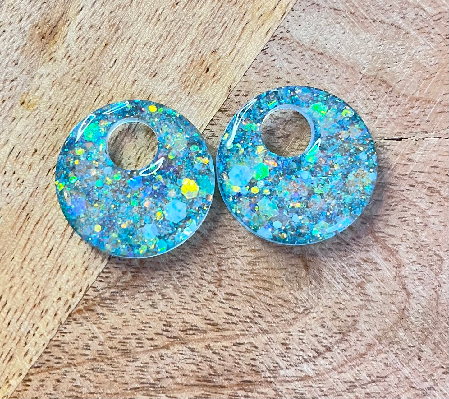 Pampilles " ONDINE " turquoise paillettes