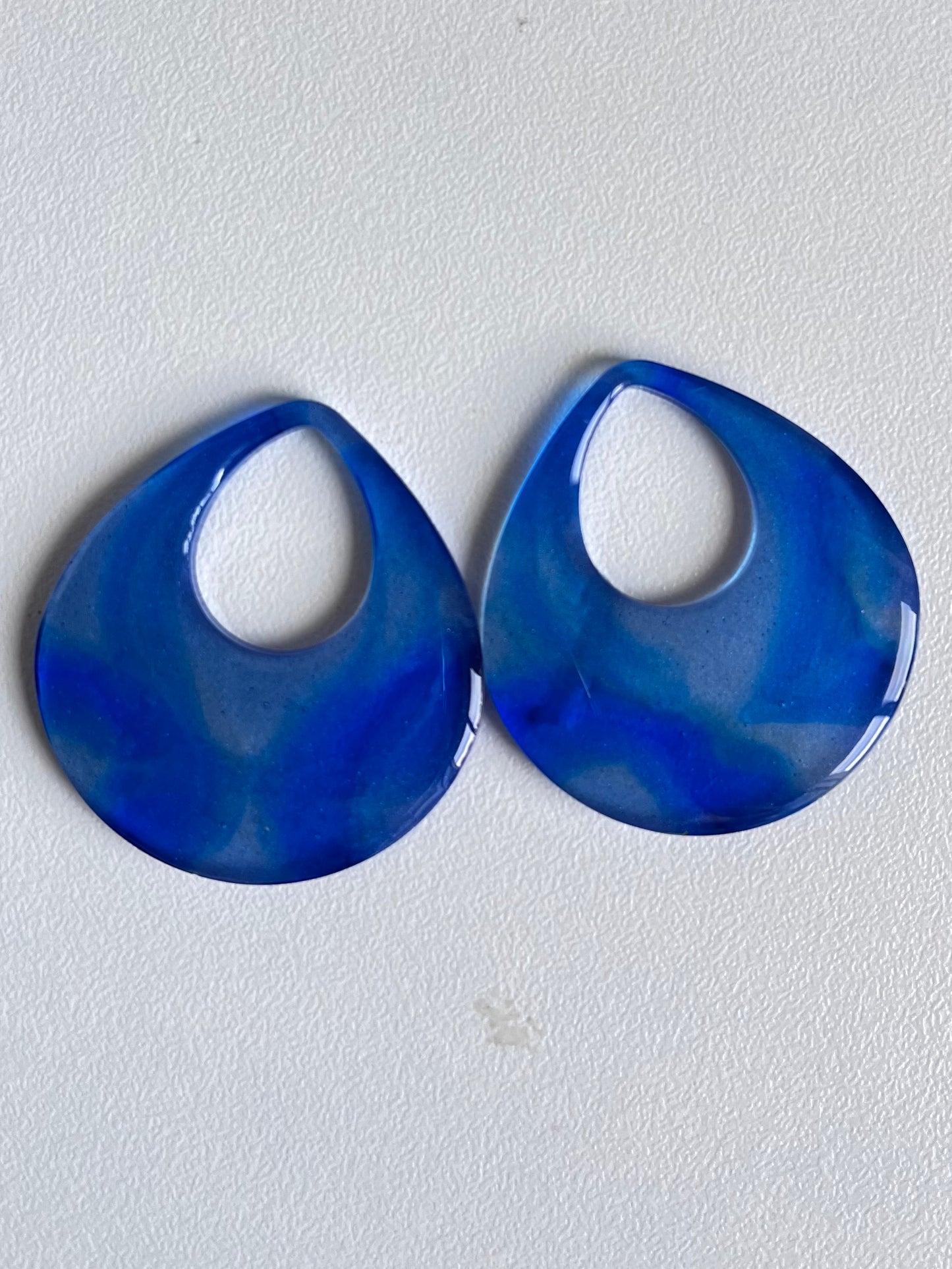 Pampilles " ETHNA " bleu voile leger