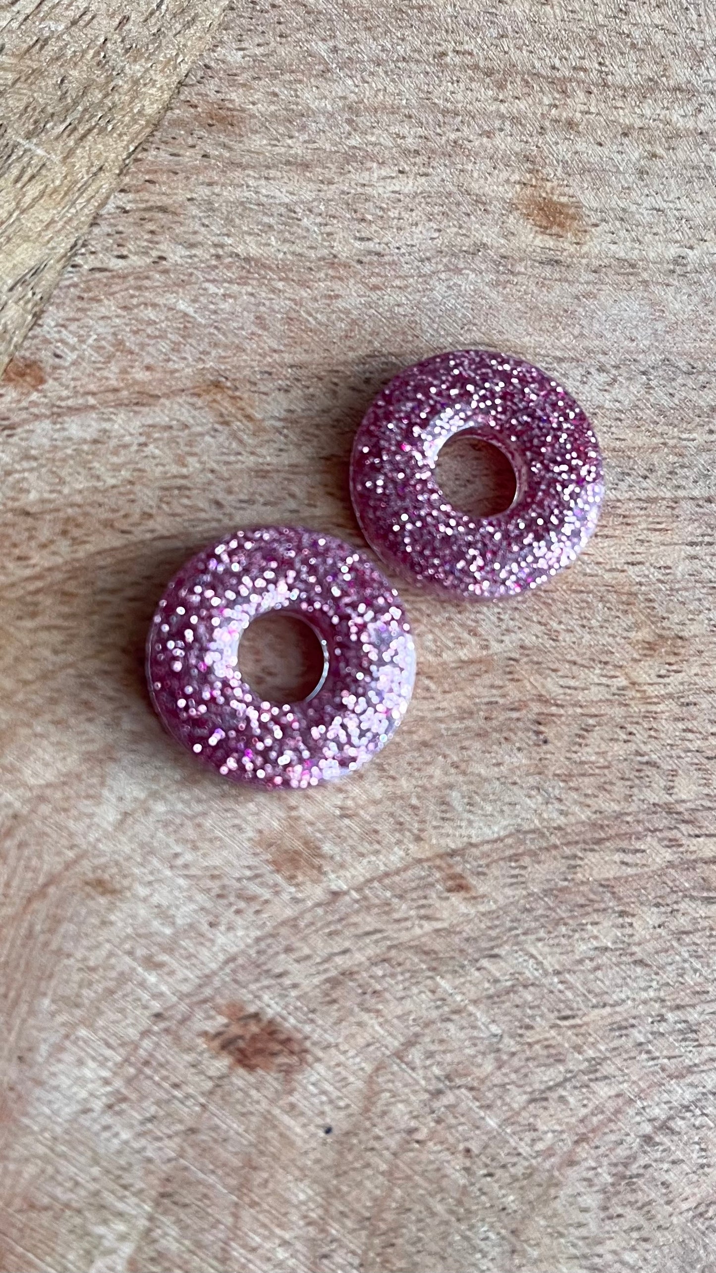 Pampilles " DONUTS " rose paillettes