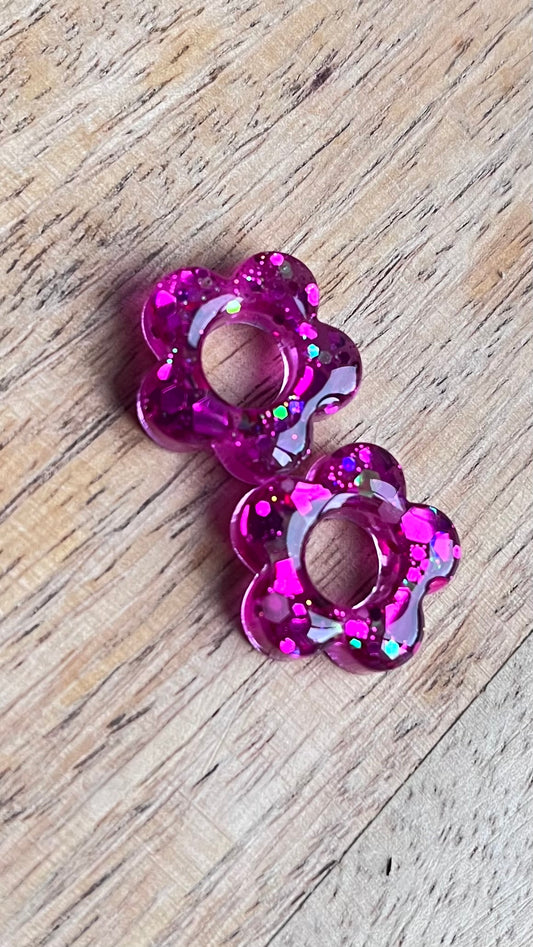 Pampilles " BALI " rose paillettes