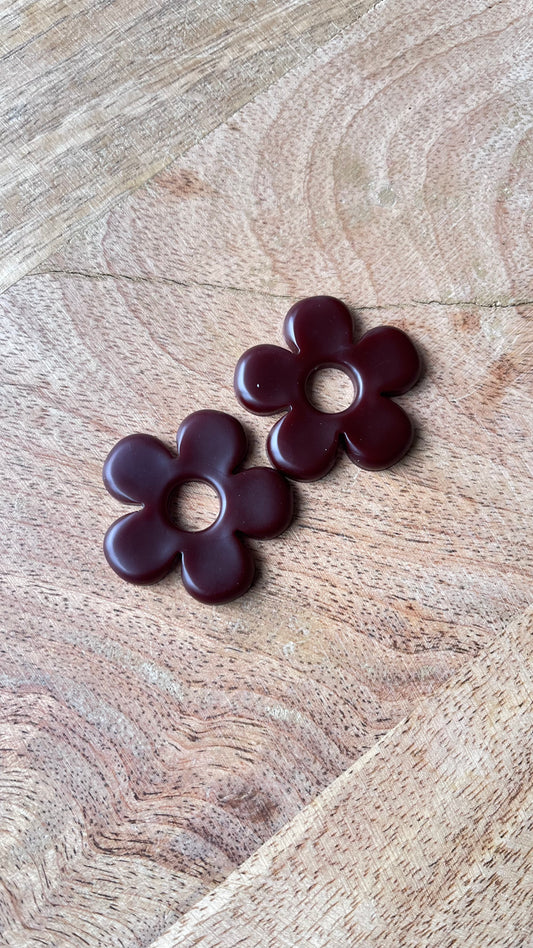 Pampilles " ROSA " bordeaux mat
