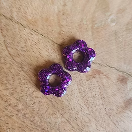 Pampilles " MINI BALI " violet paillette
