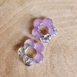 Pampilles " BALI " argent et violet