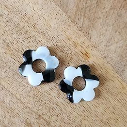 Pampilles " LOTUS " noir et blanc