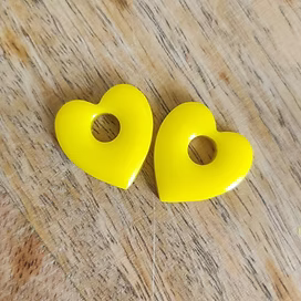 Pampilles " COEUR " jaune