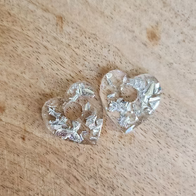 Pampilles " COEUR " argenté